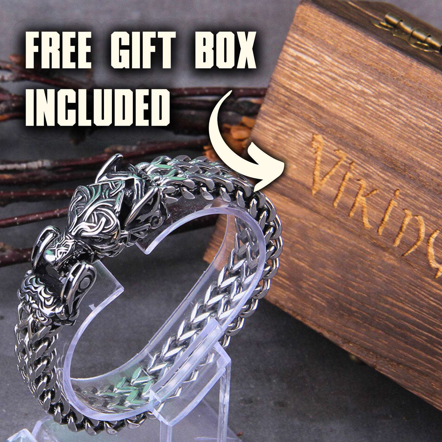 Stainless Steel Viking Bracelet