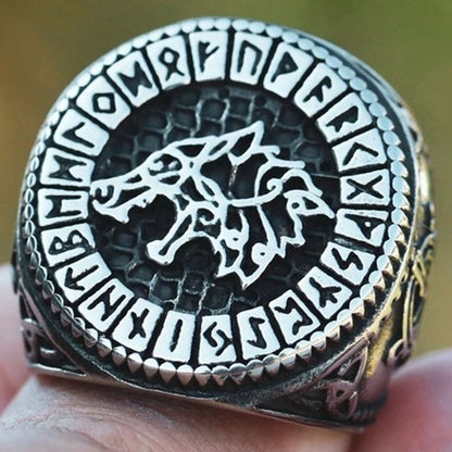 Runic Wolf Ring