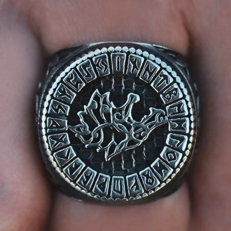 Runic Wolf Ring