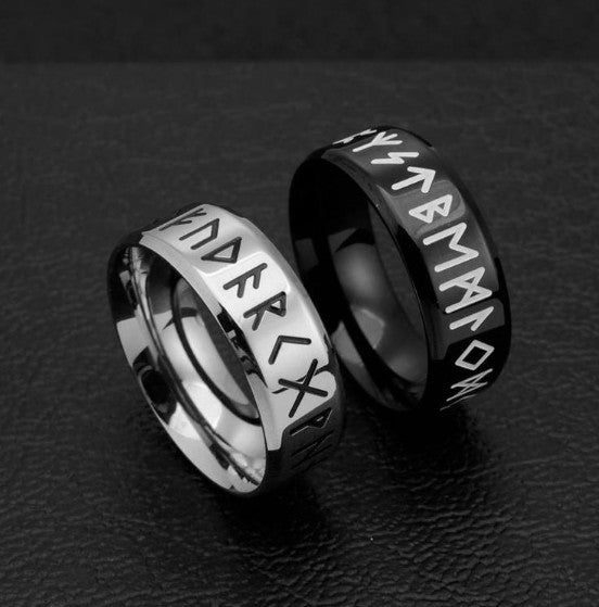 Rune Ring - Titanium Steel