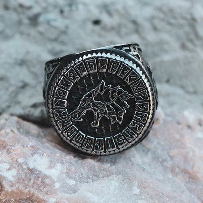 Runic Wolf Ring