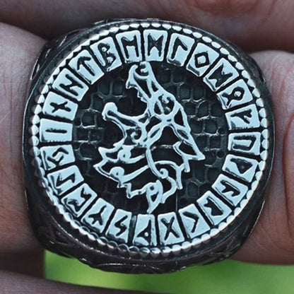 Runic Wolf Ring