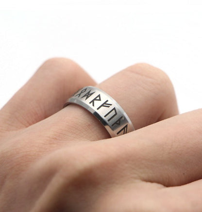 Rune Ring - Titanium Steel