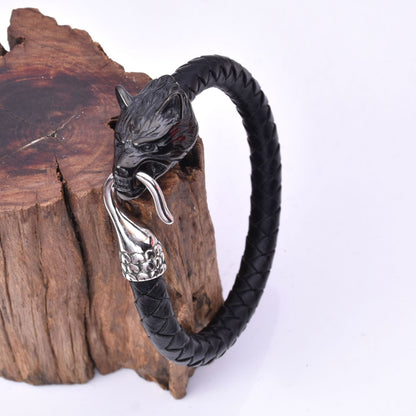 Norse Wolf Hook Bracelet